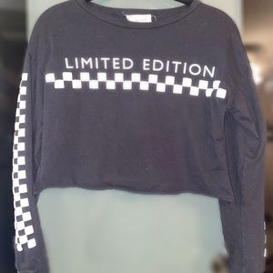 long sleeve crop top